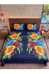 Hand Painted Rayon Bedsheet Set King Size Hand Painted Rayon Bedsheet Set King Size